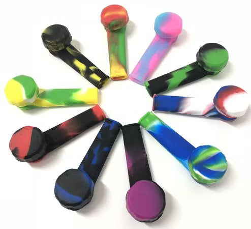 Pipa de silicona con tazón de acero inoxidable (unidad)